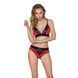 Эластичный топ с кружевом Passion PS001 TOP M, red-black SO4184 фото 2