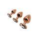 Металлическая анальная пробка Wooomy Tralalo Rose Gold Metal Plug Size M, диаметр 3,4 см, длина 8 см SO7428 фото 4