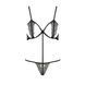Комплект белья Passion Exclusive QUENTRIS BIKINI L/XL, black, стринги и полуоткрытый лиф PS26601 фото 5