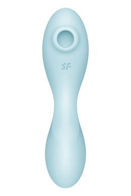 Вакуумный смарт-стимулятор с вибрацией Satisfyer Curvy Trinity 5 (Blue), управление со смартфона SO6726 фото