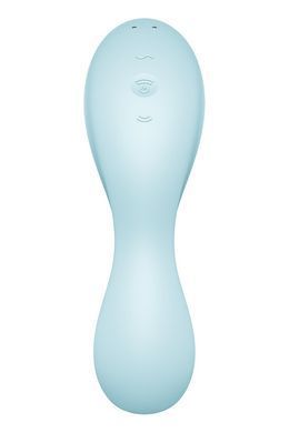 Вакуумный смарт-стимулятор с вибрацией Satisfyer Curvy Trinity 5 (Blue), управление со смартфона SO6726 фото