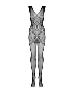 (SALE) Бодістокінг Obsessive Bodystocking F234 S/M/L, абстрактний малюнок, глибоке декольте SO7230 фото