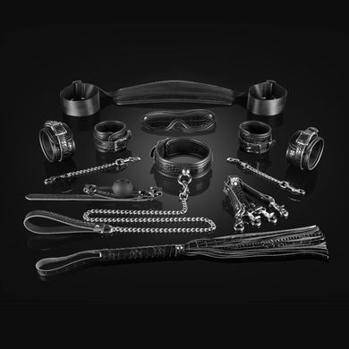 Набір Liebe Seele Temptation Bondage 8pcs Kit, фіксатори, нашийник з повідцем, кляп, флогер, маска SO9510 фото