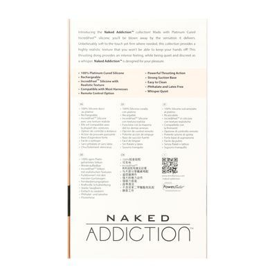 Фаллоимитатор-пульсатор Naked Addiction 6.5&Prime; Thrusting Dong With Remote, движения вперед-назад,пульт SO7756 фото