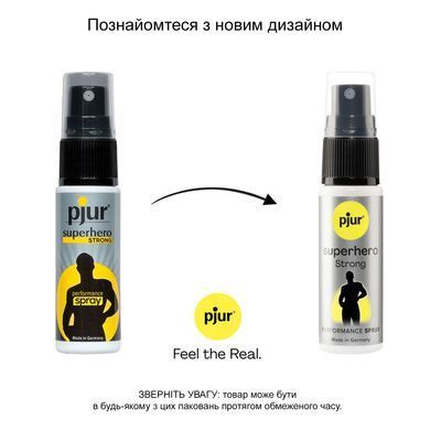 Пролонгувальний спрей pjur Superhero Strong Spray 20 ml, з екстрактом імбиру, всотується в шкіру PJ12920 фото