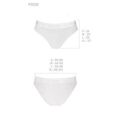 Трусики с прозрачной вставкой Passion PS006 PANTIES L, white SO4235 фото