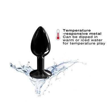 Металлическая анальная пробка с кристаллом Dorcel Diamond Plug Black S SO7808 фото