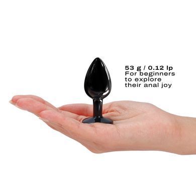 Металлическая анальная пробка с кристаллом Dorcel Diamond Plug Black S SO7808 фото