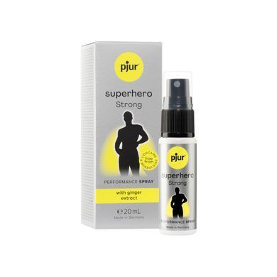 Пролонгувальний спрей pjur Superhero Strong Spray 20 ml, з екстрактом імбиру, всотується в шкіру PJ12920 фото