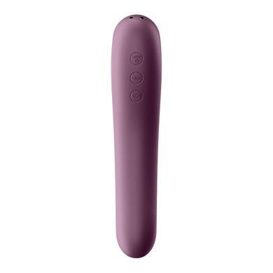 Вакуумный стимулятор с вибрацией Satisfyer Dual Kiss Wine Red SO6115 фото