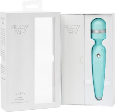 Розкішний вібромасажер PILLOW TALK - Cheeky Teal з кристалом Swarovski, плавне підвищення потужності SO2728 фото