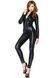 Комбинезон из экокожи Leg Avenue Wetlook Catsuit M, Black, молния спереди, с мокрым эффектом SO8554 фото 4