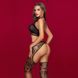 Бодистокинг JSY 7961 топ и колготки с доступом One Size Black, имитация резинки и подвязок SO6890 фото 3