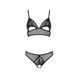 Комплект бралет з ажурним ліфом та відкритими трусиками Passion CHRISTA SET Open Bra XXL/XXXL black SO5761 фото 3