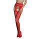 Эротические колготки-бодистокинг Passion ECO S002 red, с доступом, геометрическое плетение SO7088 фото 1