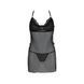 Сорочка Passion DELIENA CHEMISE S/M black, стрінги із заниженою талією SO8419 фото 3