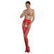 Эротические колготки-бодистокинг Passion ECO S002 red, с доступом, геометрическое плетение SO7088 фото 3