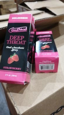 Распродажа! Спрей для минета Doc Johnson GoodHead Deep Throat Spray &ndash; Strawberry 59мл (срок 01.26) SO2801-R фото