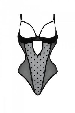 Эротическое боди Passion MARINA BODY, XXL/XXXL, black, с открытыми чашками SO9719 фото