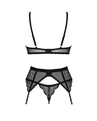 Комплект Obsessive Chemeris 3-pcs set M/L, стринги, пояс для чулок, бюстгальтер SO9768 фото