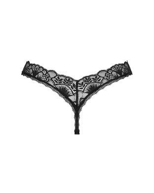 Кружевные стринги Obsessive Donna Dream thong XL/2XL Black, низкая посадка SO8641 фото