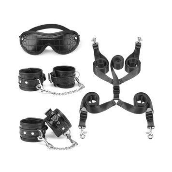 Набор для фиксации на кровати Liebe Seele Temptation Underbed Mattress Restraint Kit + маска SO9511 фото