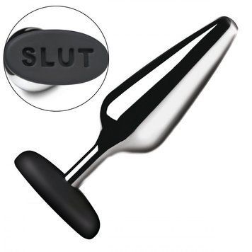 Анальная пробка Master Series Butt Slut Metal & Silicone Butt Plug - Silver SX2225 фото