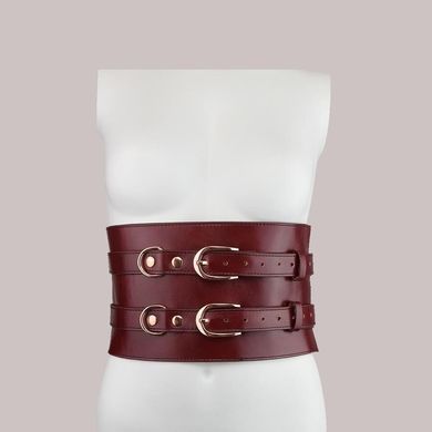 Кожаный пояс для бондажа Liebe Seele Wine Red Waist Cuff, L Size SO9462 фото
