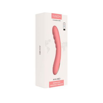 Смарт-вибратор с пульсацией Svakom Ava Neo Peach Pink, 15 режимов работы, водонепроницаемый SX1112 фото