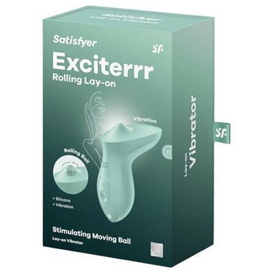 Вібратор для клітора з перлинною стимуляцією Satisfyer Exciterrr Mint, 2 незалежні мотори SX1217 фото