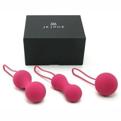 Набор вагинальных шариков Je Joue - Ami Fuchsia, диаметр 3,8-3,3-2,7см, вес 54-71-100гр + подарок косметичка SO3044 фото