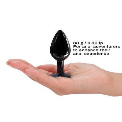 Металлическая анальная пробка с кристаллом Dorcel Diamond Plug Black M SO7809 фото