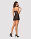 (SALE) Еротичний мереживний комплект із сіточкою Obsessive 838-BAB-1babydoll & thong black S/M, чорний, пен SO7181 фото 4