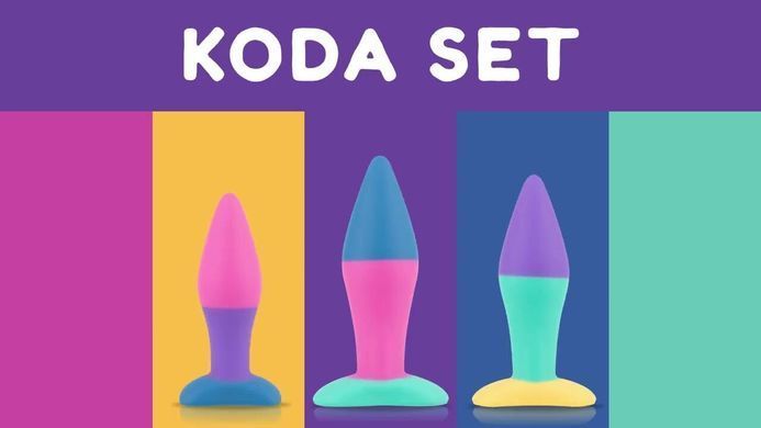 Набор анальных пробок PMV20 Koda &ndash; Butt Plug Set, диаметр 2,9 см, 3,9 см, 5 см SO8897 фото