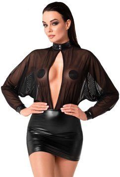 Сукня Noir Handmade F348 Powerwetlook and tulle dress - L SX2089 фото