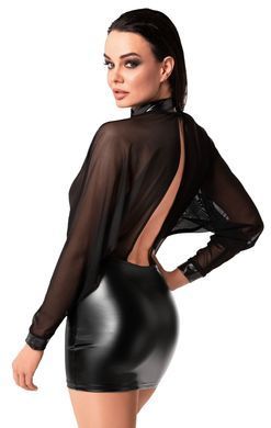 Сукня Noir Handmade F348 Powerwetlook and tulle dress - L SX2089 фото