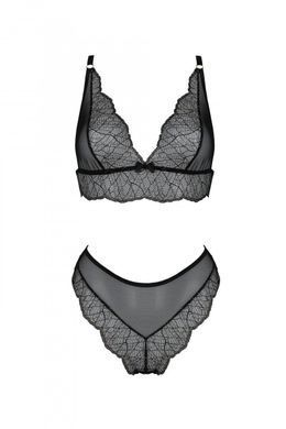 Комплект Passion AMBERLY SET black, L/XL, бралетт и трусики бразилиана SX0464 фото