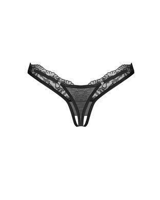 Трусики Obsessive Arrowel Black crotchless thong L/XL SX2583 фото