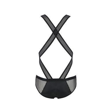 Мужское эротическое сетчатое боди Passion 045 VICTOR S/M Black, экокожа, сетка SO7607 фото