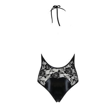 Боді з дуже глибоким декольте Passion DARYL BODY S/M, black EL14802 фото