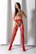 Эротические колготки-бодистокинг со шнуровкой на бедрах Passion S026 One Size, red, с доступом SO8949 фото 6