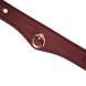 Кожаный ошейник с поводком Liebe Seele Wine Red Curved Collar, замок-сердечко SO9463 фото 8