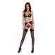 Комплект з відкритим доступом Passion DELIENA SET L/XL black, ліф, стрінги, пояс для панчіх SO8421 фото 3