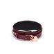 Кожаный ошейник с поводком Liebe Seele Wine Red Curved Collar, замок-сердечко SO9463 фото 2