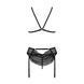 Комплект з відкритим доступом Passion DELIENA SET L/XL black, ліф, стрінги, пояс для панчіх SO8421 фото 5