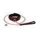 Кожаный ошейник с поводком Liebe Seele Wine Red Curved Collar, замок-сердечко SO9463 фото 1