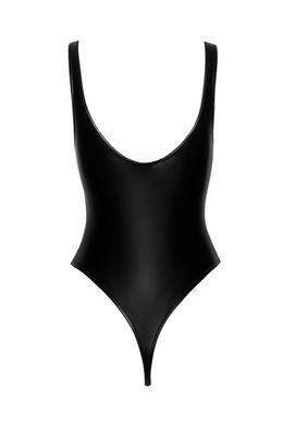 Боди с мокрым эффектом Noir Handmade F244 Powerwetlook body with high cut bottom hem, S SX0161 фото