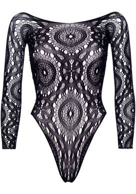 Эротическое боди-бодистокинг Leg Avenue Snap crotch thong back teddy Black M/L SO9132 фото