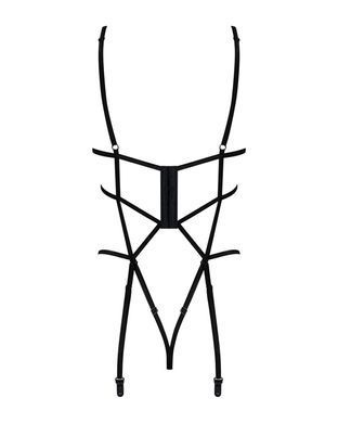 Боди из стреп с доступом Obsessive Badossa crotchless teddy S/M, черный SO7215 фото