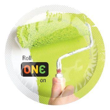 Презерватив ONE Color Sensations Roll ONE on, 1 шт, салатовый, гладкий, со смазкой SX0767 фото